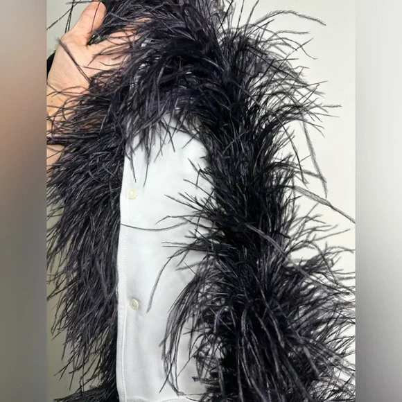 PatBo Halterneck Feather Trim Gown - Picture 10 of 13